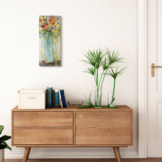 Stupell Industries Rustic Spring Bouquet Abstract Organic Shapes Canvas Wall Art